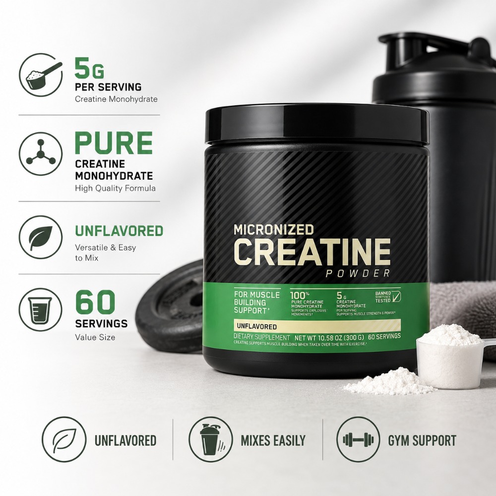 The Nutrition Fitness - クレアチン一水和物パウダー 300g 筋力サポート マッスルパフォーマンス スポーツドリンク サポートフィットネス