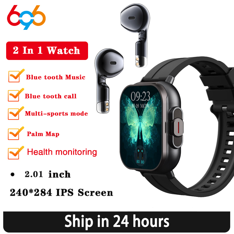 Nutrition Gym - Bluetooth通話と心拍数を備えたスマートウォッチ,スポーツフィットネスブレスレット,Bluetoothを備えたスマートウォッチ,TWSヘッドセット,2.01インチ