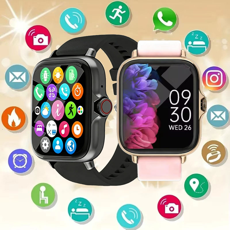 Nutrition Gym - 2026年新型多機能スマートウォッチ 男女兼用 Bluetooth接続 スマホ連携 音楽 フィットネス