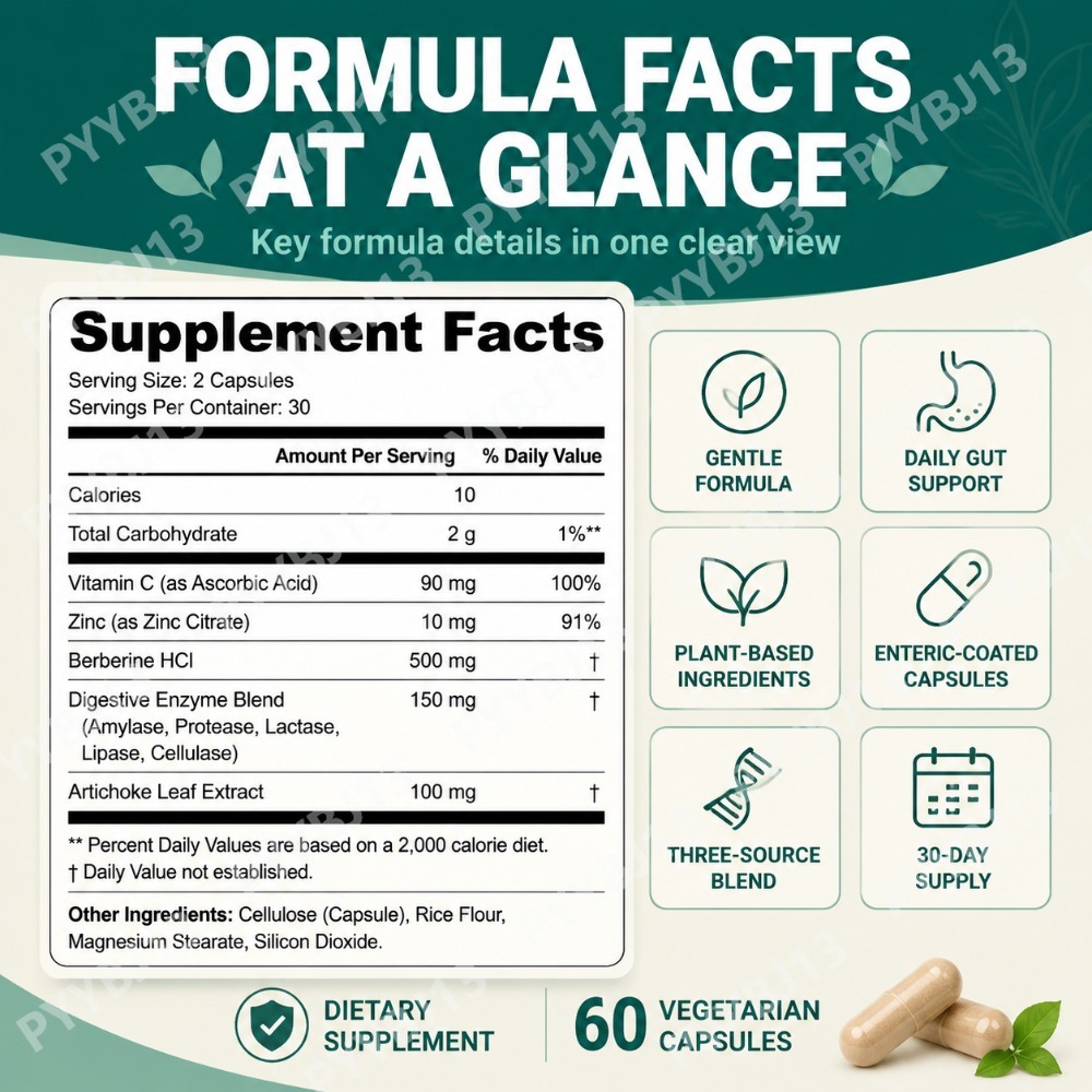 ドクティート 腸内健康カプセル 消化酵素ブレンド ベルベリン - Digestive Enzyme Blend のレビューと価格