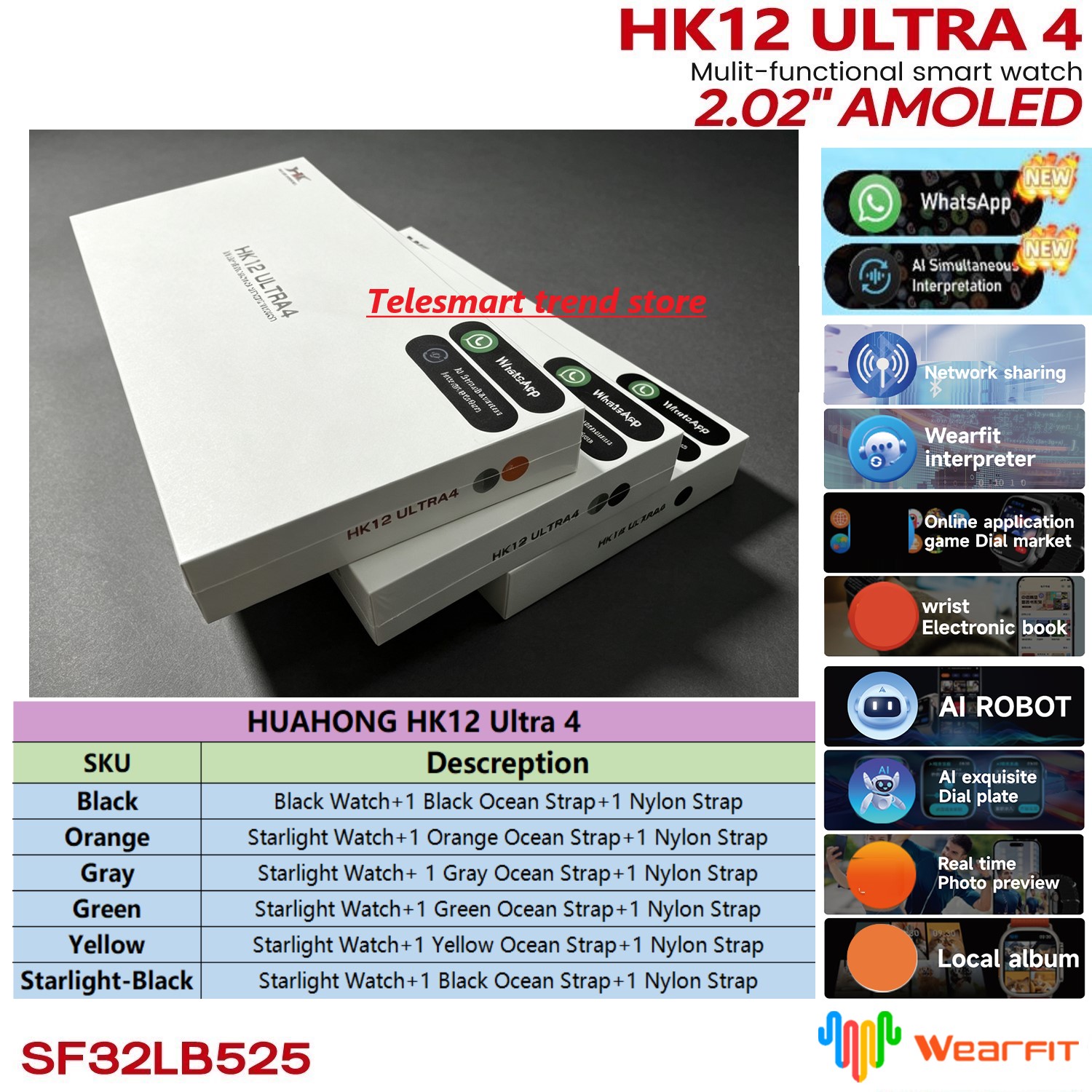 Huahong Amoled HK12 Ultra4 スマー - Nutrition Gym のレビューと価格
