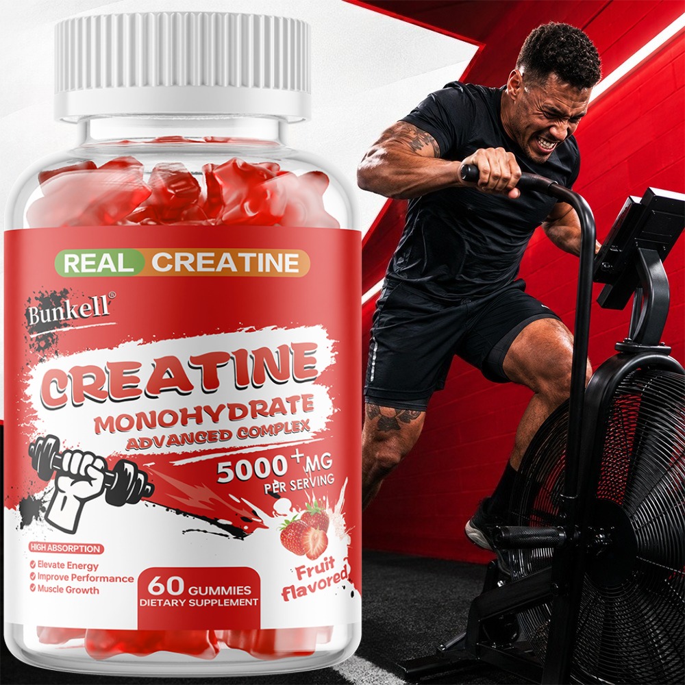 クレアチンモノハイドレートグミ、5000mg、アドバンスドフ - Pre Workout Supplement のレビューと価格