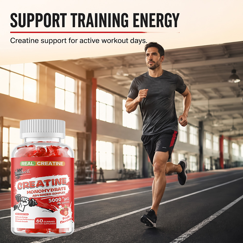 クレアチンモノハイドレートグミ、5000mg、アドバンスドフ - Pre Workout Supplement のレビューと価格