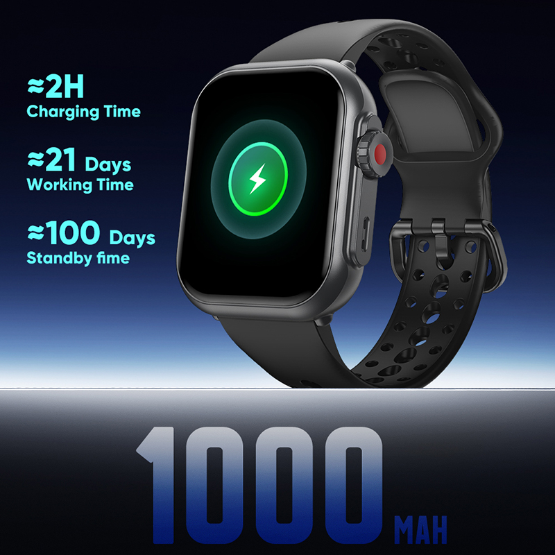 ウルトラ K62 1000mAhバッテリー スマートウォッチ - Nutrition Gym のレビューと価格
