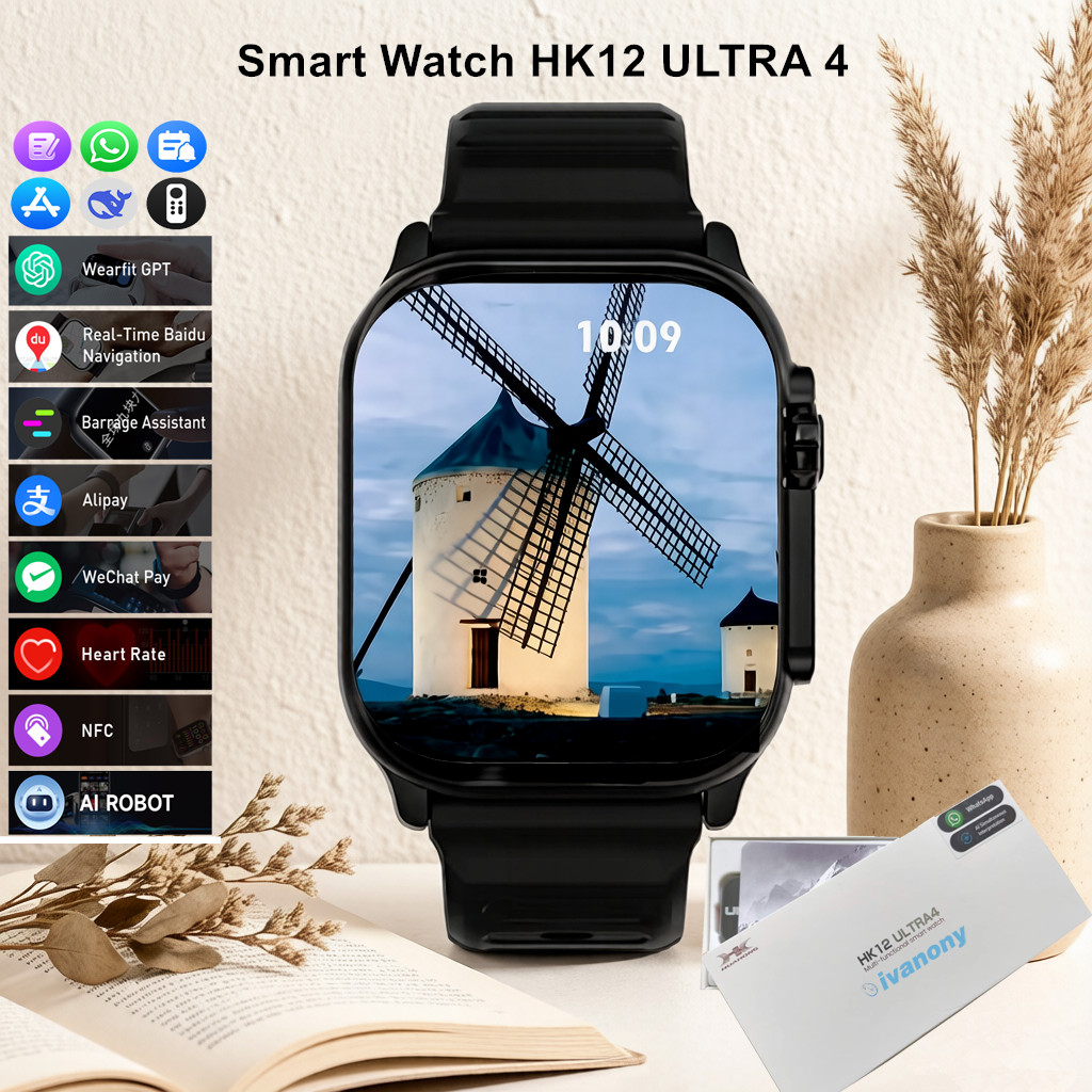 HK12 Ultra 4 スマートウォッチは、WhatsAp - Nutrition Gym のレビューと価格