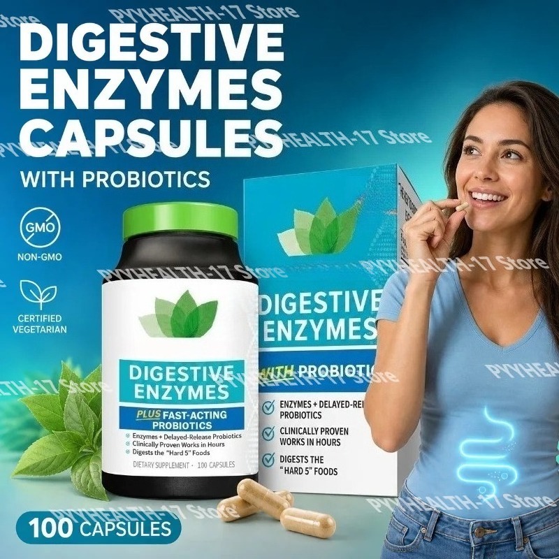 プロバイオティクス配合の消化酵素カプセル。バチルス・サブティ - Digestive Enzyme Blend のレビューと価格