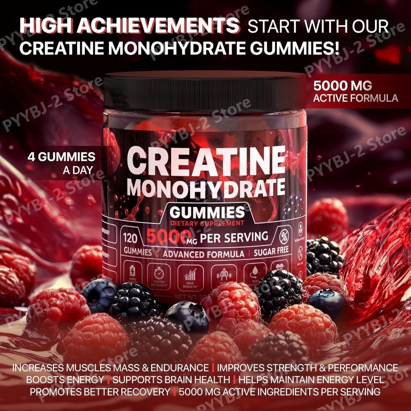 クレアチン一水和物グミ ラズベリー＆ブラックベリー風味 砂糖 - Pre Workout Supplement のレビューと価格
