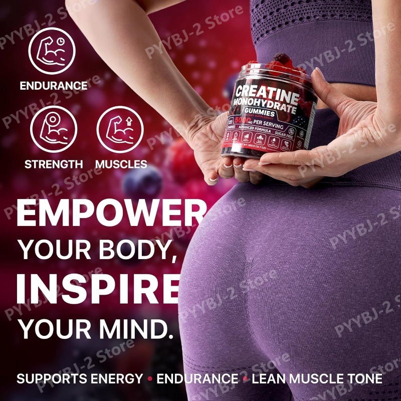 クレアチン一水和物グミ ラズベリー＆ブラックベリー風味 砂糖 - Pre Workout Supplement のレビューと価格