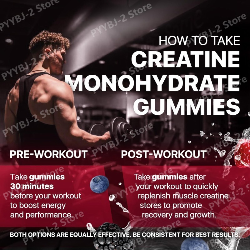 クレアチン一水和物グミ ラズベリー＆ブラックベリー風味 砂糖 - Pre Workout Supplement のレビューと価格