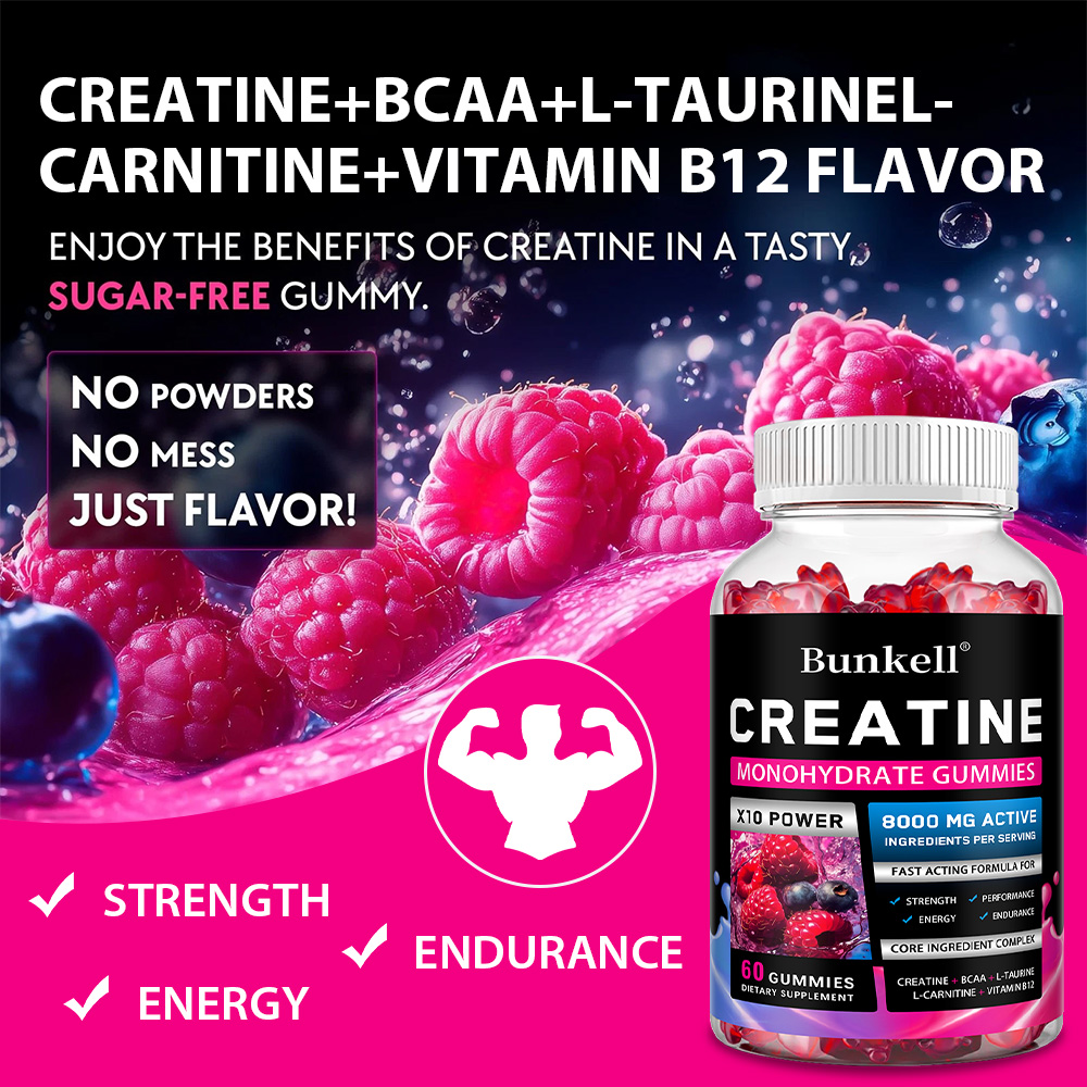 クレアチン一水和物グミ - 8000 mg、ワークアウト前/ - Pre Workout Supplement のレビューと価格