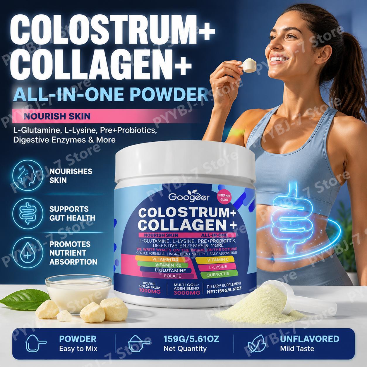 大人用コロストラムコラーゲンパウダー、マルチコラーゲン300 - Digestive Enzyme Blend のレビューと価格