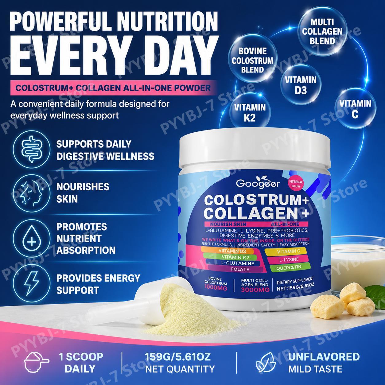 大人用コロストラムコラーゲンパウダー、マルチコラーゲン300 - Digestive Enzyme Blend のレビューと価格